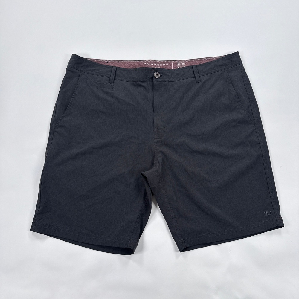 7 Diamonds Mens Velocity Shorts 40 Charcoal Gray Performance Stretch Golf